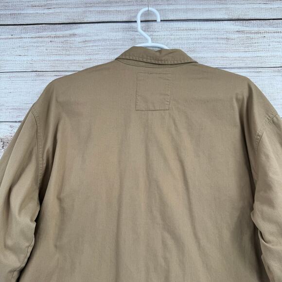St. Johns Bay Flannel Lined Chore Jacket Men's XXL Tan Beige Outdoor Corduroy - Picture 4 of 14